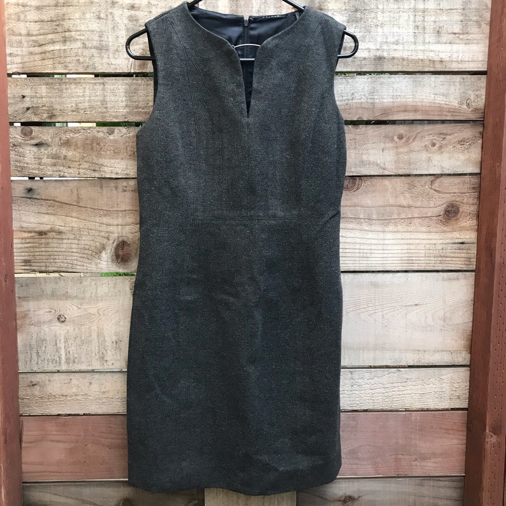 Tahari Gray Dress